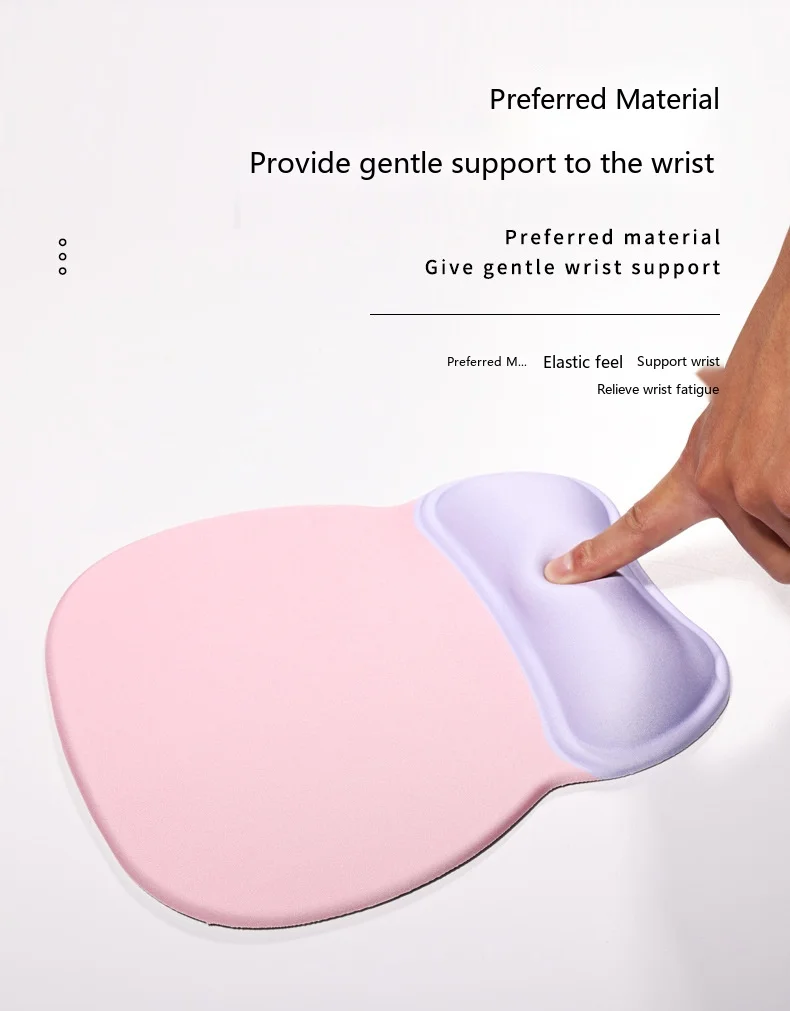 Silikon-Handgelenkauflage für Mauspad, 5 Farben, ergonomische, rutschfeste Schreibtischunterlage, Büro- und Gaming-Unterlage, dicke Unterstützung – Detail 4