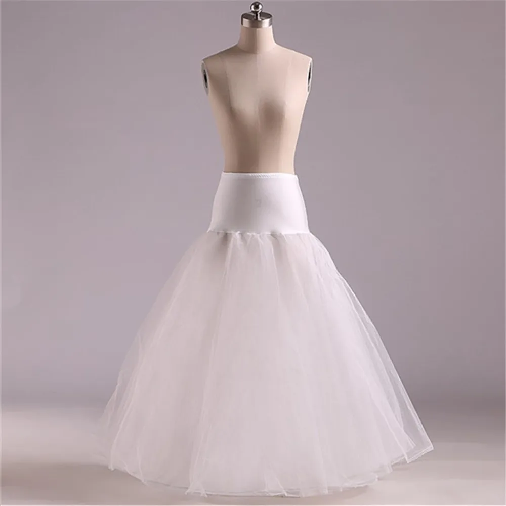 Wedding Gown Petticoat White 6 Hoops A-Line Floor Length Gown Underskirt Crinoline Luxury Clothes Women\'s Skirts For Women