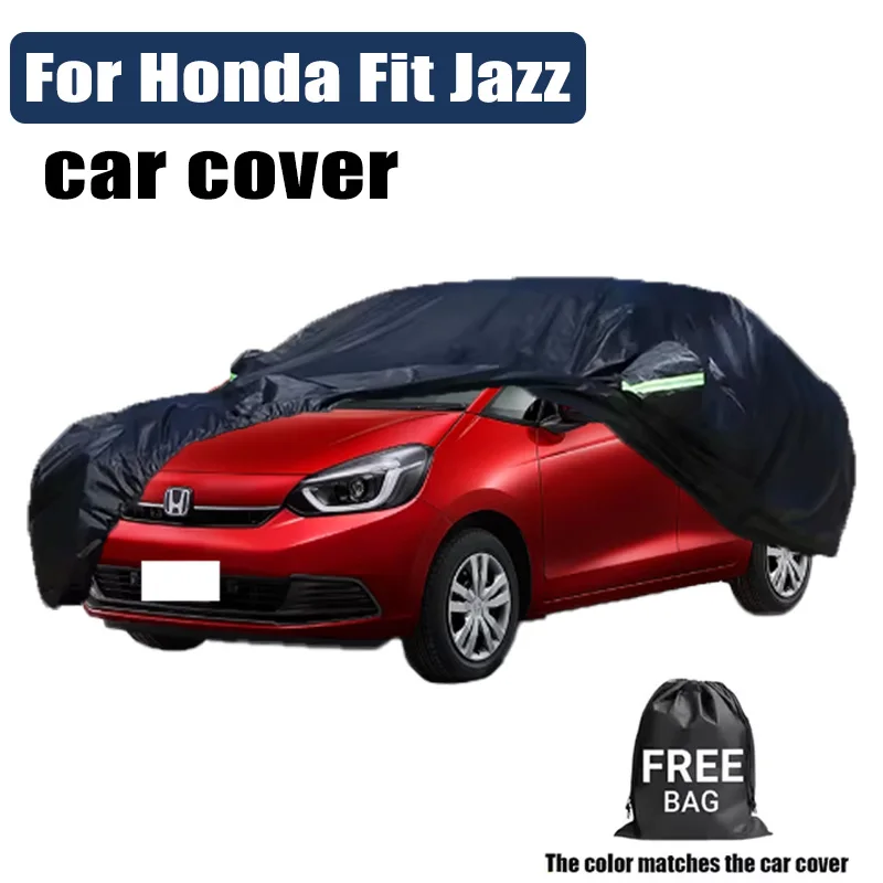 

Для Honda Fit Jazz: Уличный защитный чехол для автомобиля, полный комплект, от снега, солнца, водонепроницаемый, пылезащитный, внешние аксессуары для авто