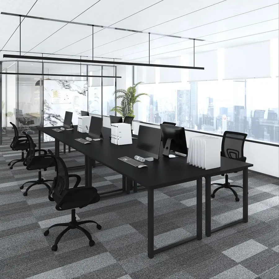 6FT Conference Table, 71 L x 32 W x 30 H Long Rectangle Meeting Table, Modern Seminar Table with Super Sturdy Metal Frame for Of