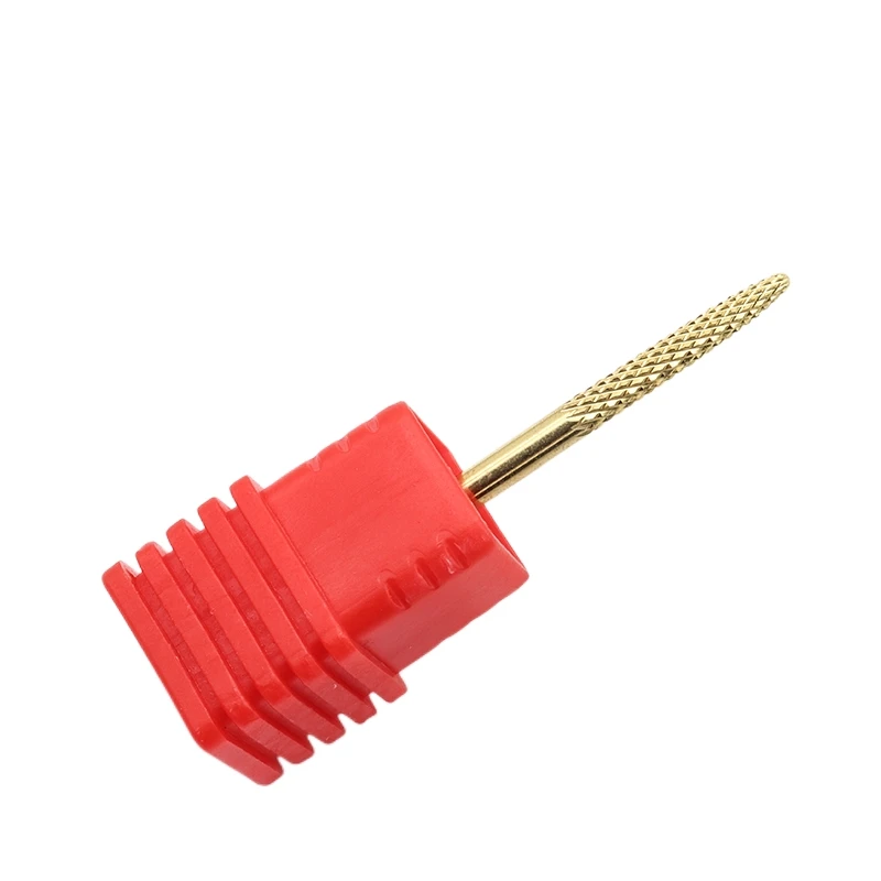 EasyNail Pro. Gold cuticle clean Tungsten Carbide Bur Nail Drill Bit Cutter Nail Files Nail Electric Drill Accessory.