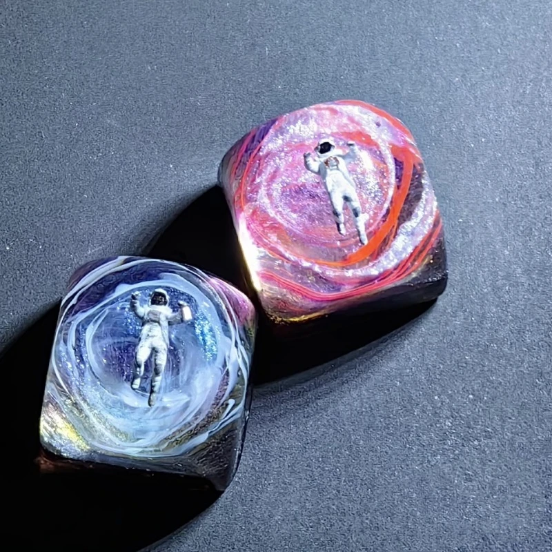 

MiFuny Space Astronaut Keycap PBT Dom Profile Custom Keyboard Caps Artistic Keycaps for Mechanical Keyboards Accessories Gift