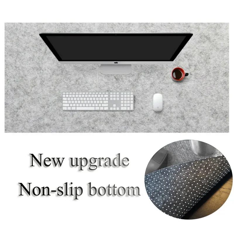 

Wool Felt MousePad Office Computer Desk Mat Laptop Cushion Desk Table Keyboard Big Mouse Pad Non-slip Mat Gamer Mousepad Mat
