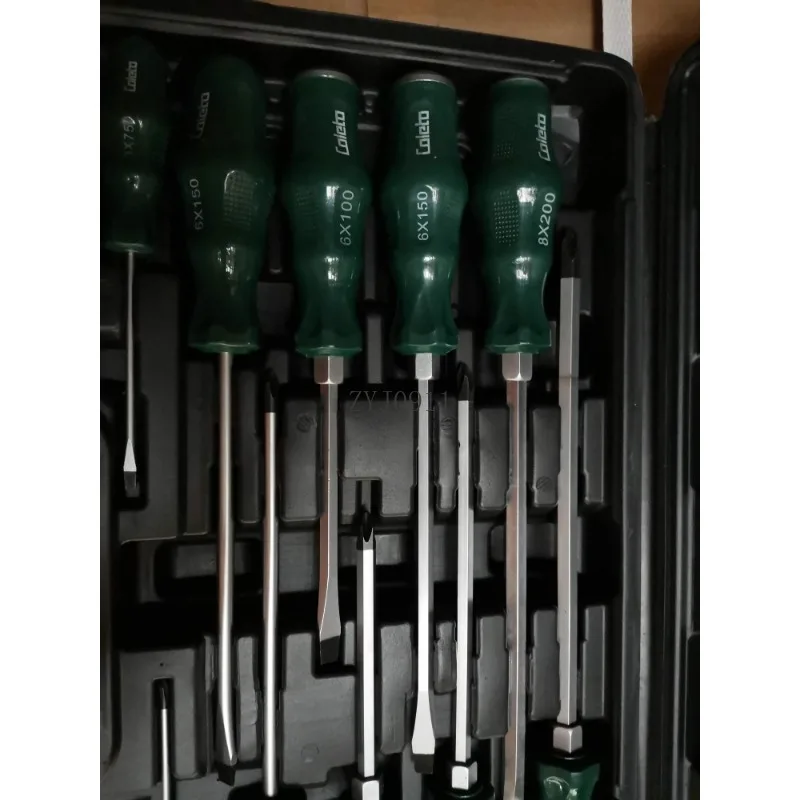 Juego de caja cruzada de una palabra con destornillador perforador en forma de corazón, cambio de cuchillo, juego de 12 piezas que se puede martillar de 3-6-8 pulgadas, resistente al aceite y duradero