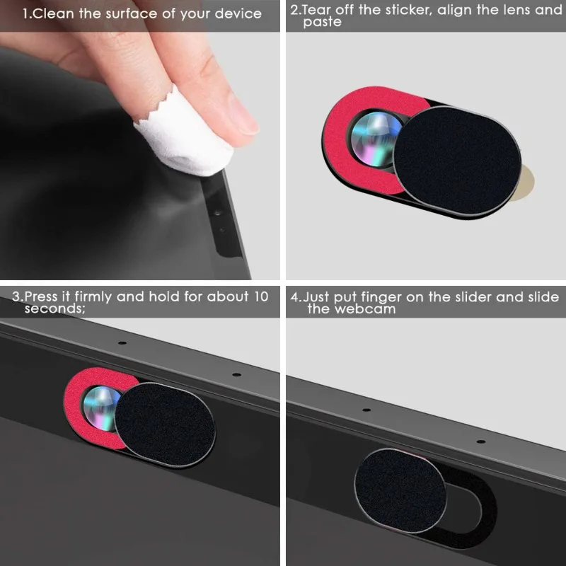 1/5/10PCS Universal Ultra Thin Laptop Camera Cover Slide Privacy Webcam Stickers for iPhone iPad Computer Camera Blocker Slider view 6