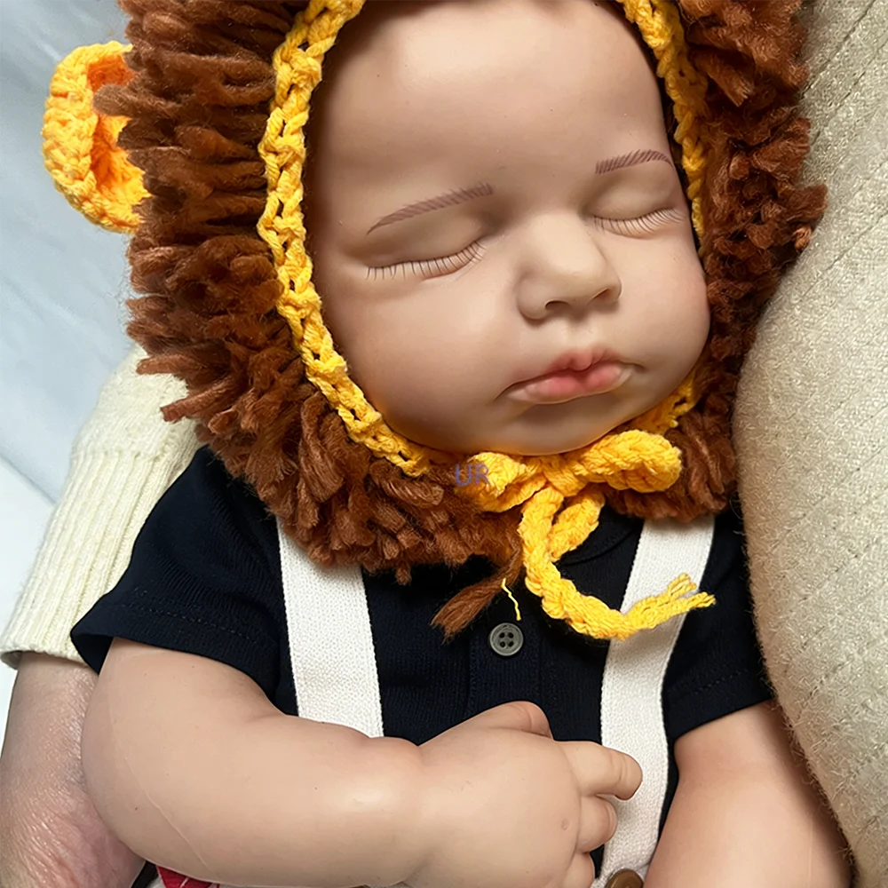 20 inch 100% full body siliconen reborn baby loulou schattig mooi geschilderd zacht nep levensechte jongen/meisje pop voor kinderen kerstcadeau