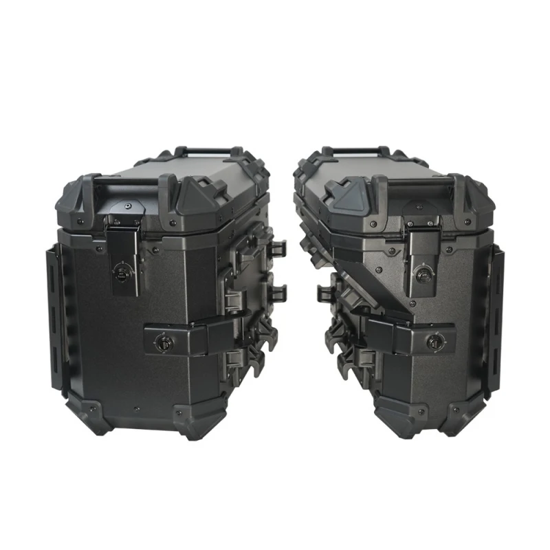 Factory Direct 36L Dual-Wing Foldable Armored Motorcycle Side Box Impact-Resnt Pressure-Proof  Universal Fit for Long Trips