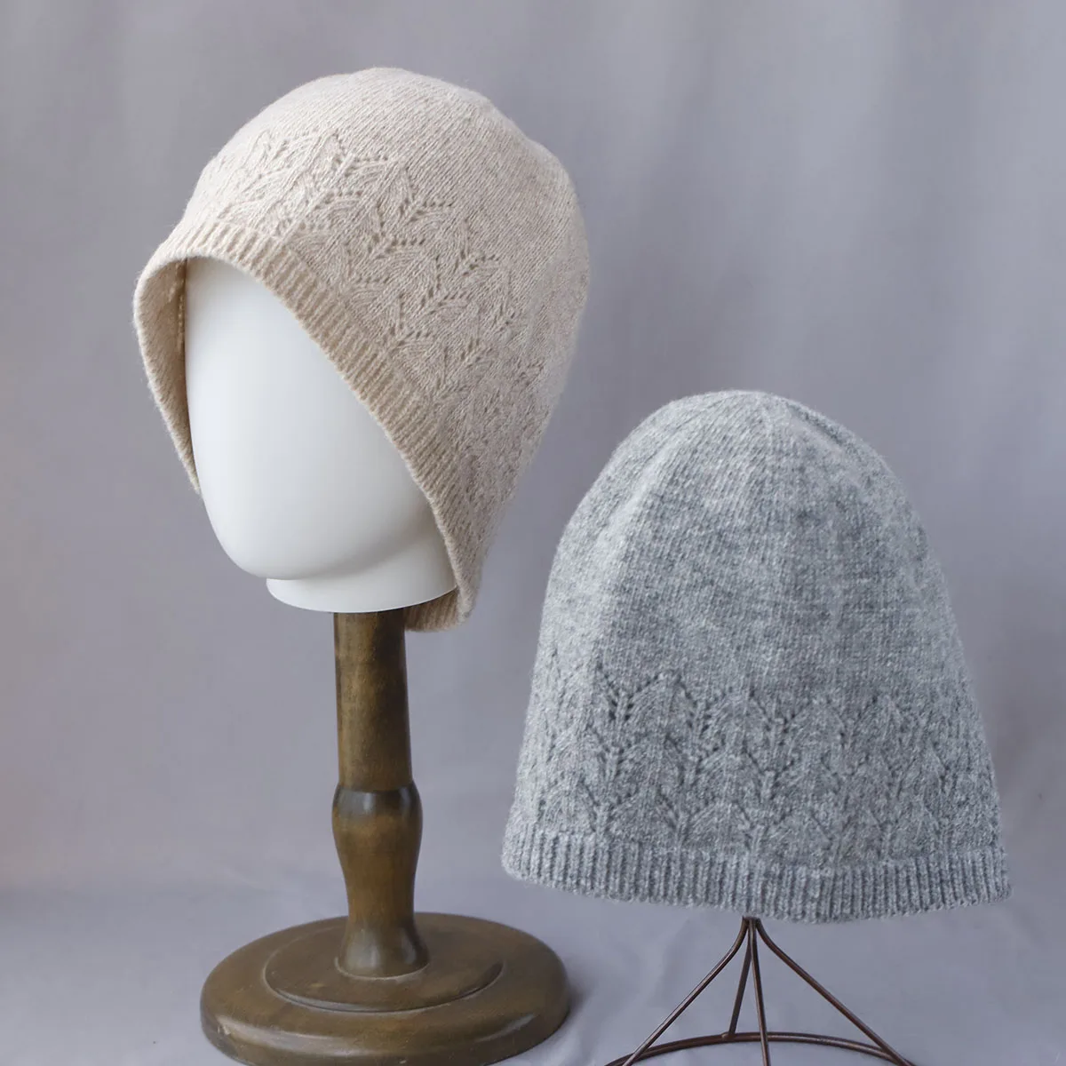 

Новинка 2025 года, шерстяные шапки, мягкая теплая пушистая зимняя шапка для женщин, модная вязаная шапка, шапочки Skullies, женский капот, женская вязаная шапка