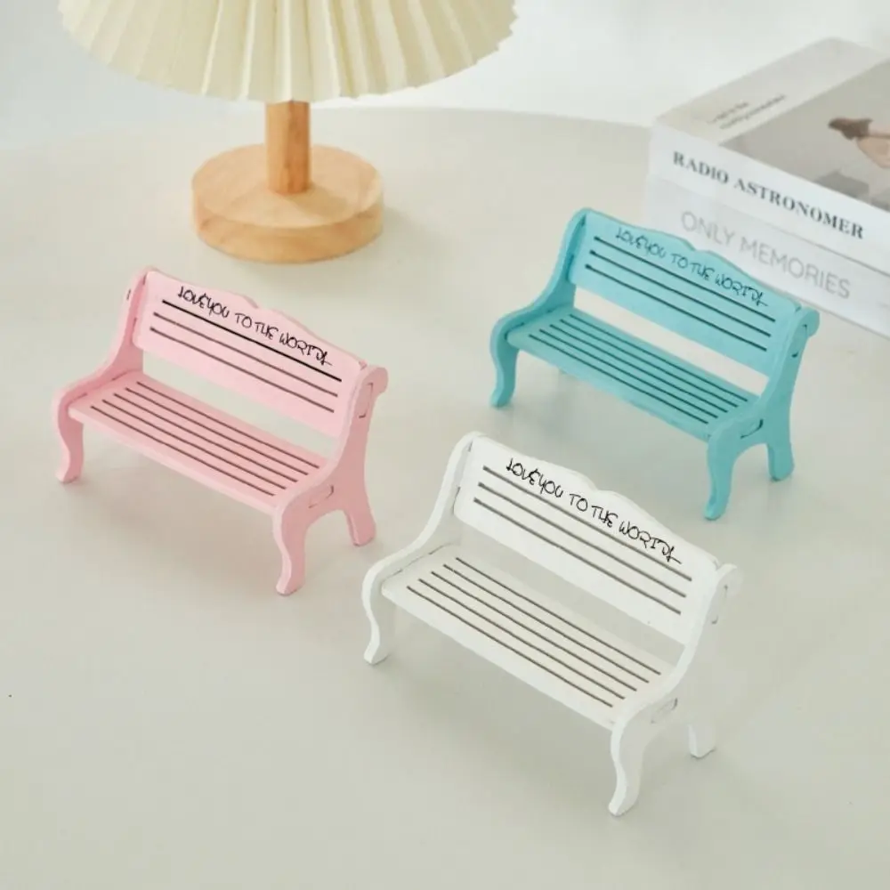 Sillas de madera para muñecas, accesorios de fondo, muebles para casa de muñecas, banco pequeño, decoración de mesa, Mini taburete en miniatura, casa DIY, 2 uds.