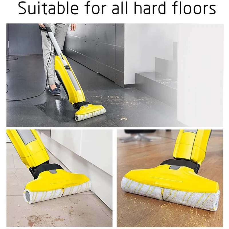 โปรโมชั่น!4 ชิ้นชุดลูกกลิ้งสําหรับ Karcher FC5 FC7 FC3 FC3D ไฟฟ้าทําความสะอาดพื้นลูกกลิ้ง 2.055-006.0 สีเหลือง