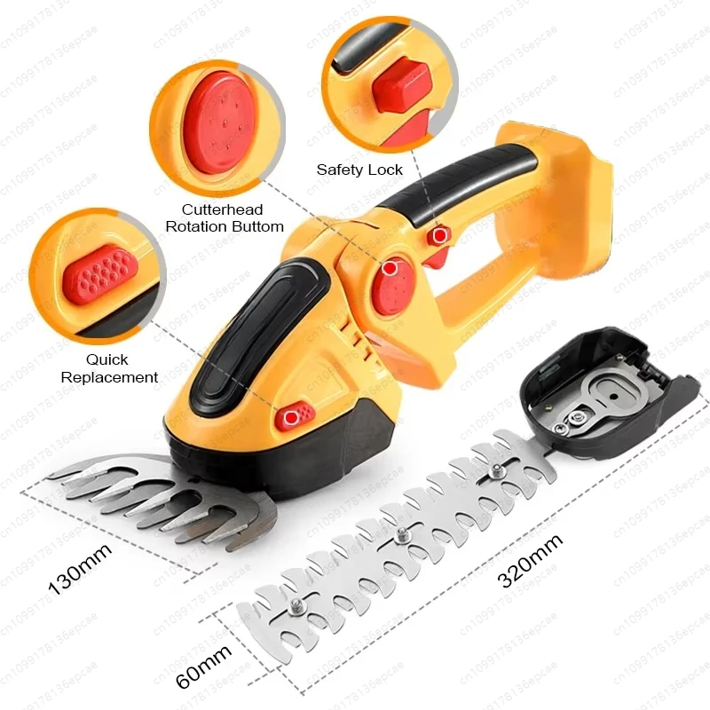 Electric Goddess Cordless Rechargeable Handheld DIY Hedge Trimmer Household Shrub Weeding Pruning Mower Garden Tools
