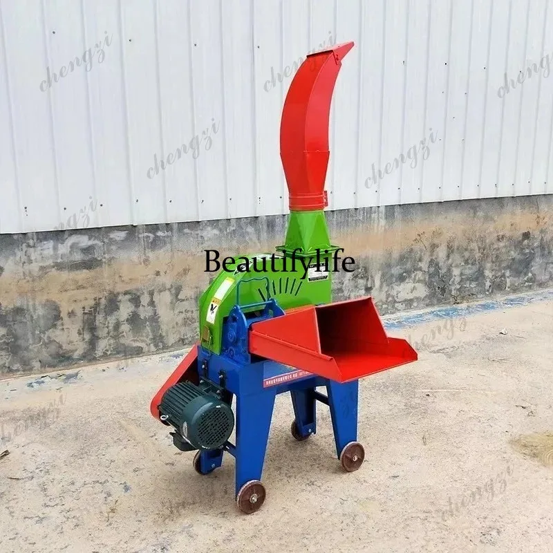 

A81 Small Chaff Cutter Silage Forage Chopper Straw Grass Shredder for Cattle Sheep Livestock Feed Processing