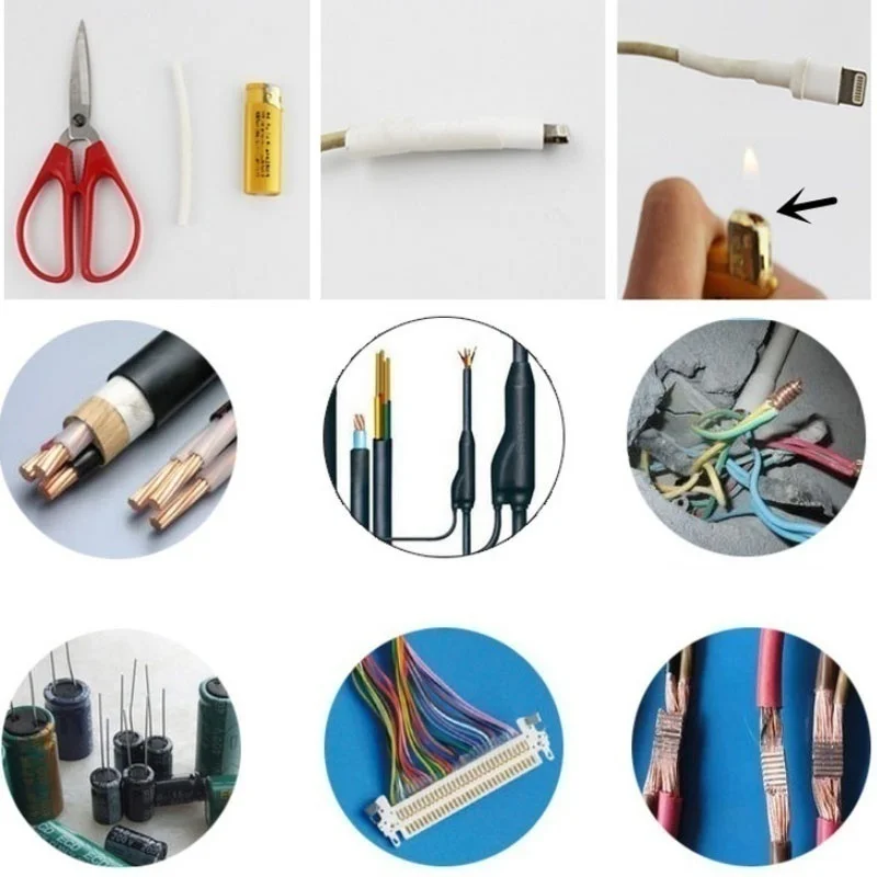 Heat Shrink Tubing 328pcs Wire Wrap Cable Sleeve Assortment Ratio 2:1 Electric Insulation Tube with Hot Air Gun 300W Heater