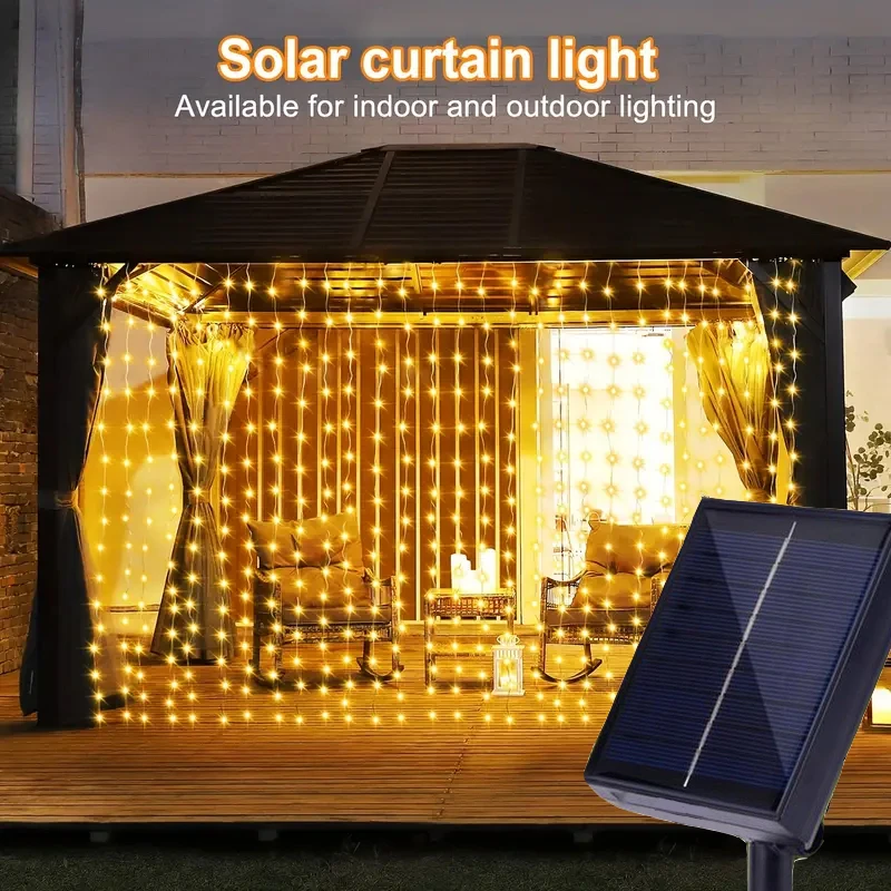 

1 упаковка, 8 режимов освещения, фонари-ленты для рождества, свадеб, вечеринок, садов, порч, задних дворов, наружный декор для патио