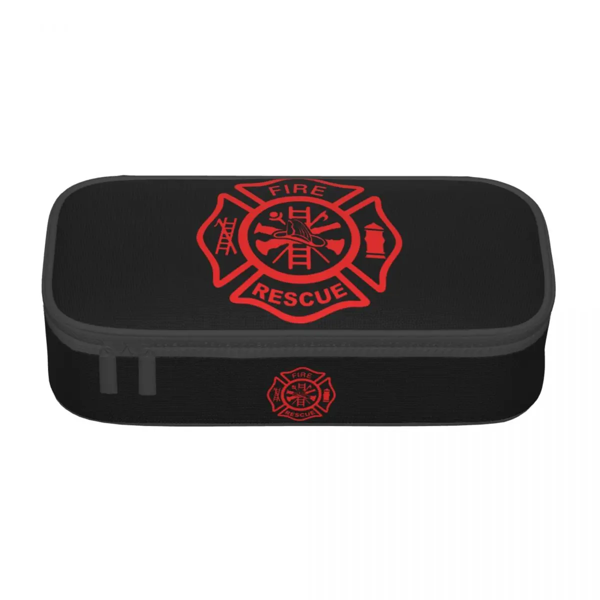 Kawaii Fire Rescue Firefighter Pencil Case for Girl Boy Large Capacity Pencil Box Stationery