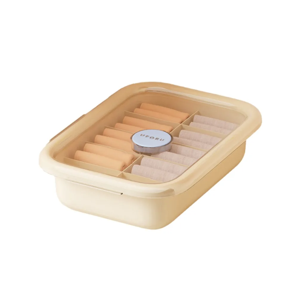 

Plastic Underwear Storage Box Dustproof Stackable Panties Socks Organizer Moisture-proof Space Saving Wardrobe Storage Box