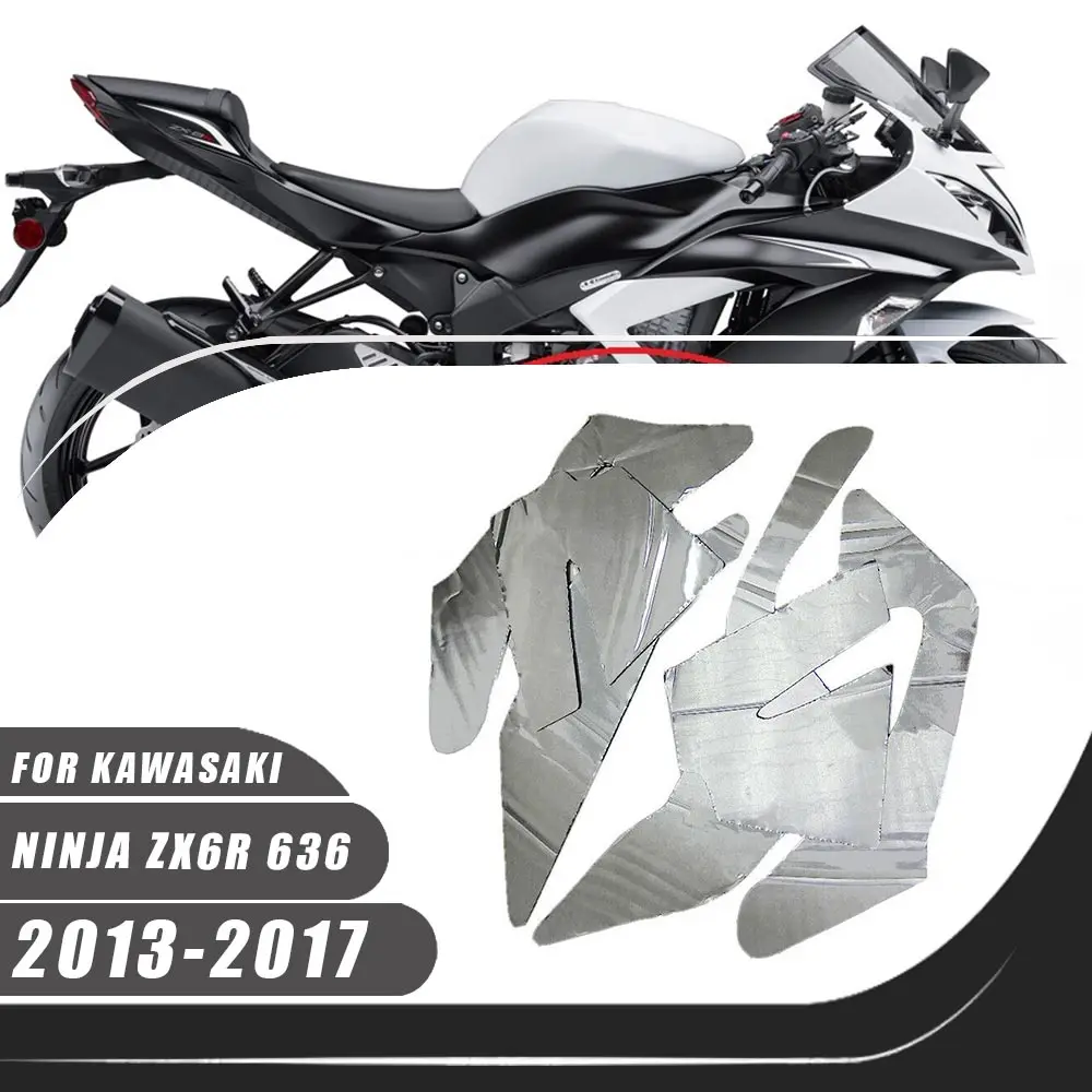 

Motorcycle Accessories Pre-Cut Belly Fairing Heat Shield Mat Insulation Protection For Kawasaki Ninja ZX6R 636 2013-2017 ZX-6R