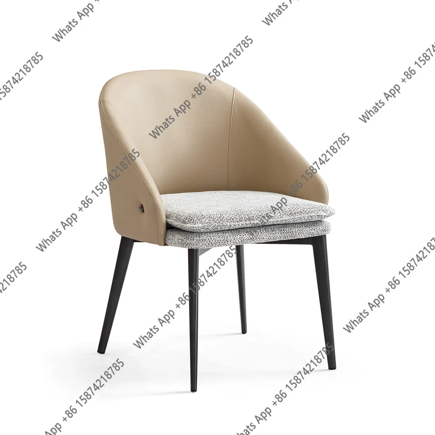 X30 Italian Minimalist Dining Chair Simple Modern Light Luxury Home Soft Bag Leather Chair High-end Negotiation Desk Chair