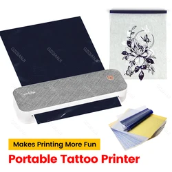 Imprimante thermique sans fil pour transfert de tatouage, machine d'impression mobile, Bluetooth, USB, texte, PDF, fabricant de documents avec papier, A4, Prquinze