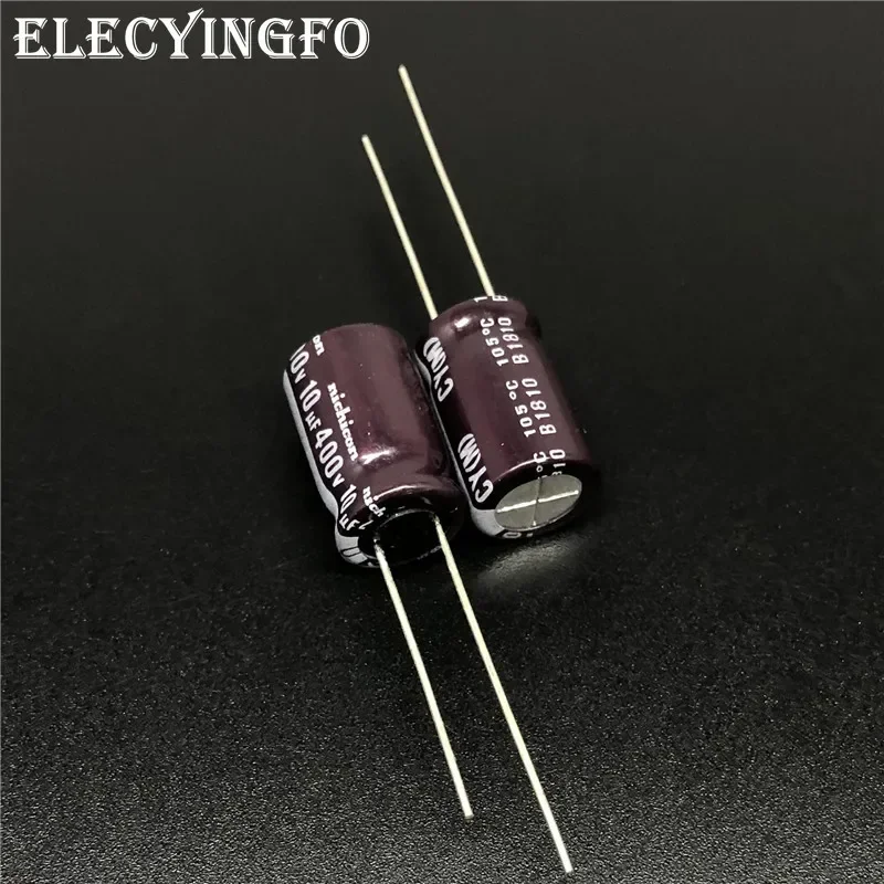 5Pcs/50Pcs 10uF 400V NICHICON CY Series 10x16mm High Ripple Current Long Life 400V10uF Aluminum Electrolytic capacitor