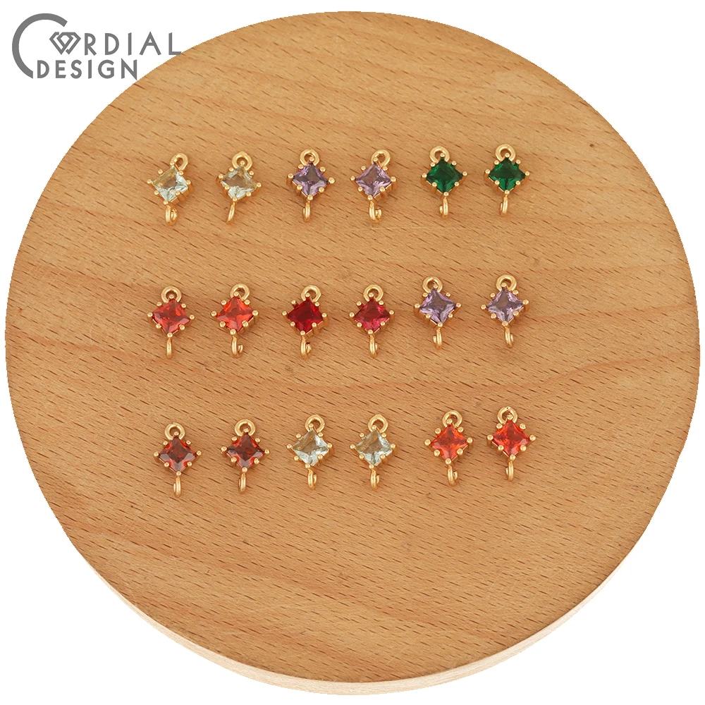 

Cordial Design 100Pcs 7*11MM Earring Accessories/Rhinestone Connectors/DIY Making/Hand Made/Charms/Jewelry Findings & Components