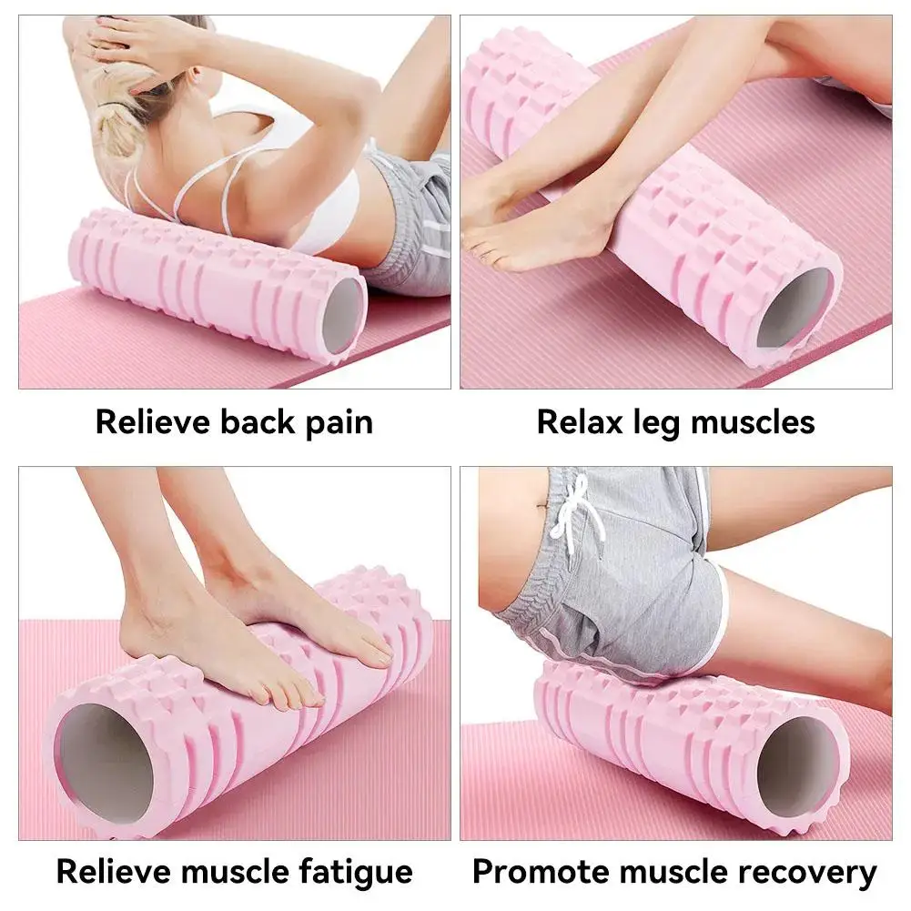 30/33cm Yoga Column Foam Axis Massage Roller Muscle Back Muscle MassageThe Grid Back Training Slim Body Muscle Relaxer EVA+PVC