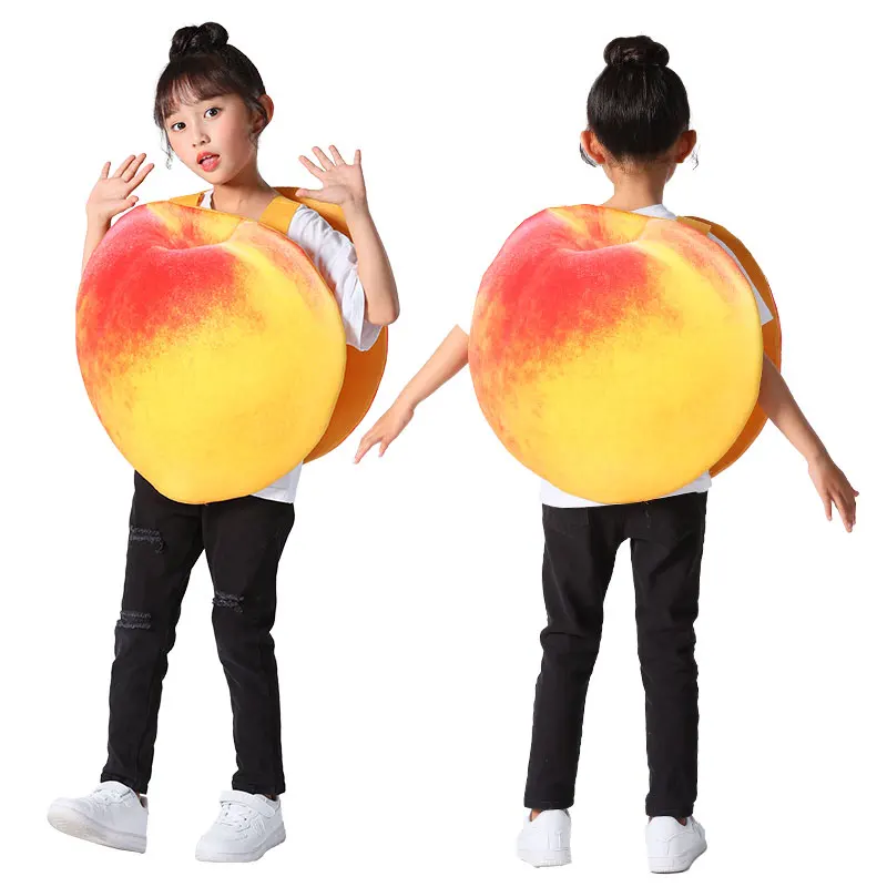 loween 어린이 창의적 공연 의상 과일 테마 유치원 어린이 의상 소나무 수박 오렌지