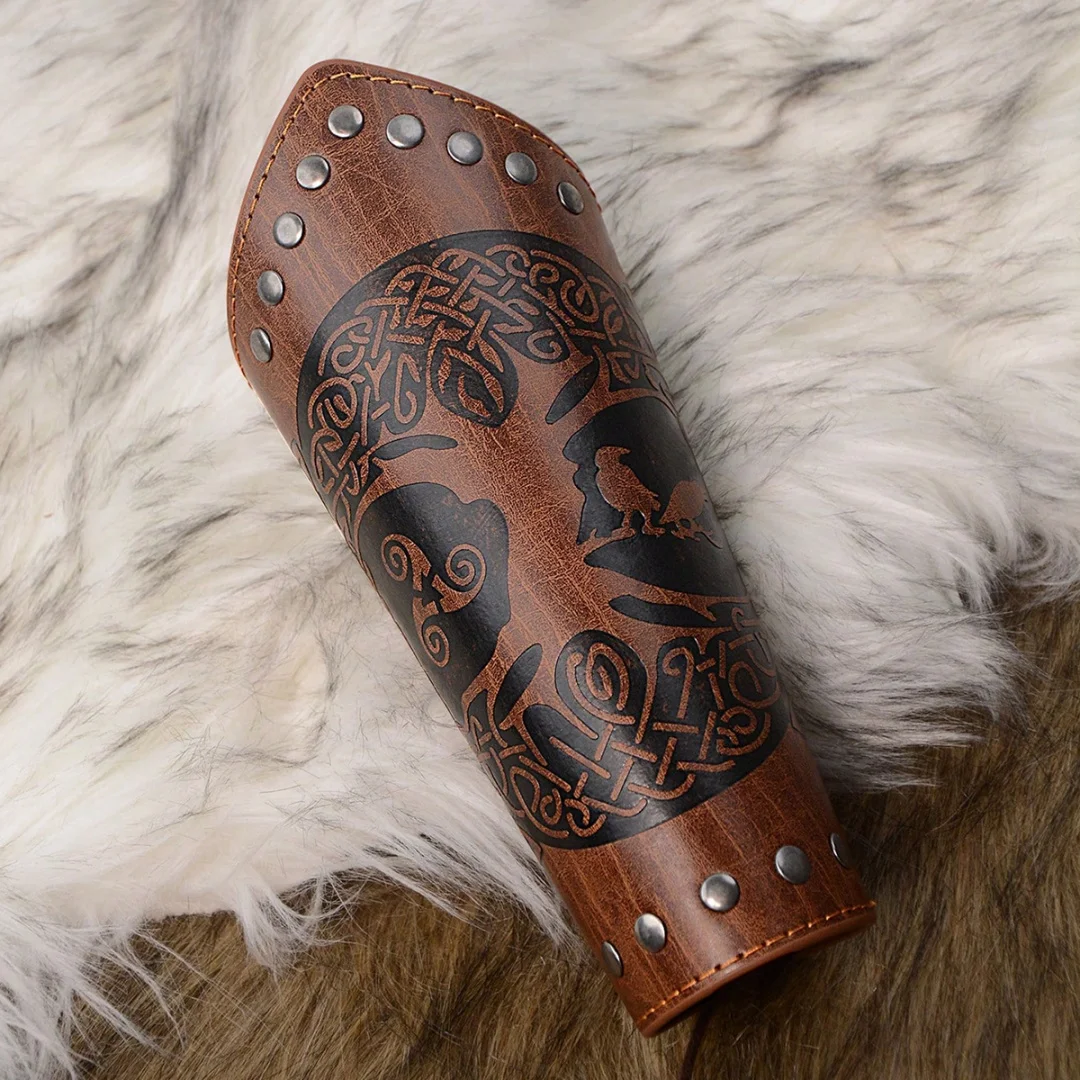 Middeleeuwse PU lederen handschoenband Middeleeuwse armbeschermers Punk Bracer Polsbeschermers voor Halloween Warrior Knight Photo Belt