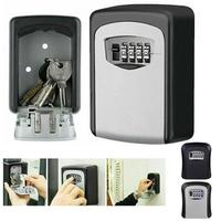 HEE RAK Key Lock Box 4 Digit Password ABS Metal Dial Storage Management Anti-theft Wall Mounted Large Space Safe Box