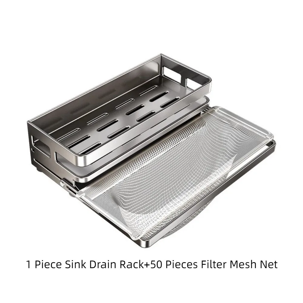 

Large Capacity Kitchen Sink Drain Rack Waterproof Space Saving Self-Draining Sink Shelf Moisture-proof with Water Tray