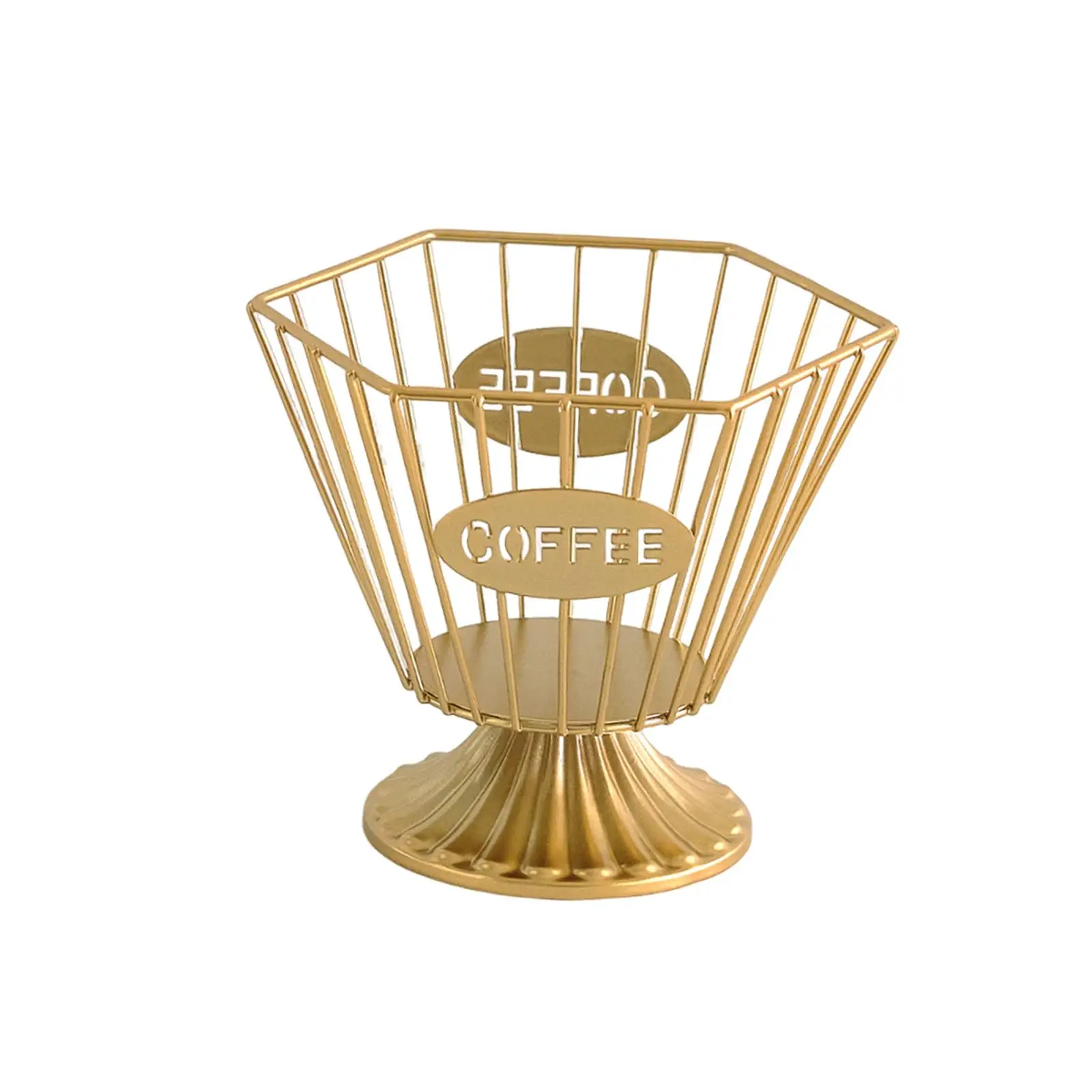 Capsule Holder Coffee Pod Organizer Coffee Capsule Basket Hexagonal Storage Rack Geometric Coffee Pod Holder for Office Table