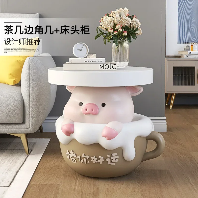 Cream Wind Cute Pig Floor Decoration Coffee Table Living Room Sofa Edge A Few Home Accessories Nightstand Housewarming Gift