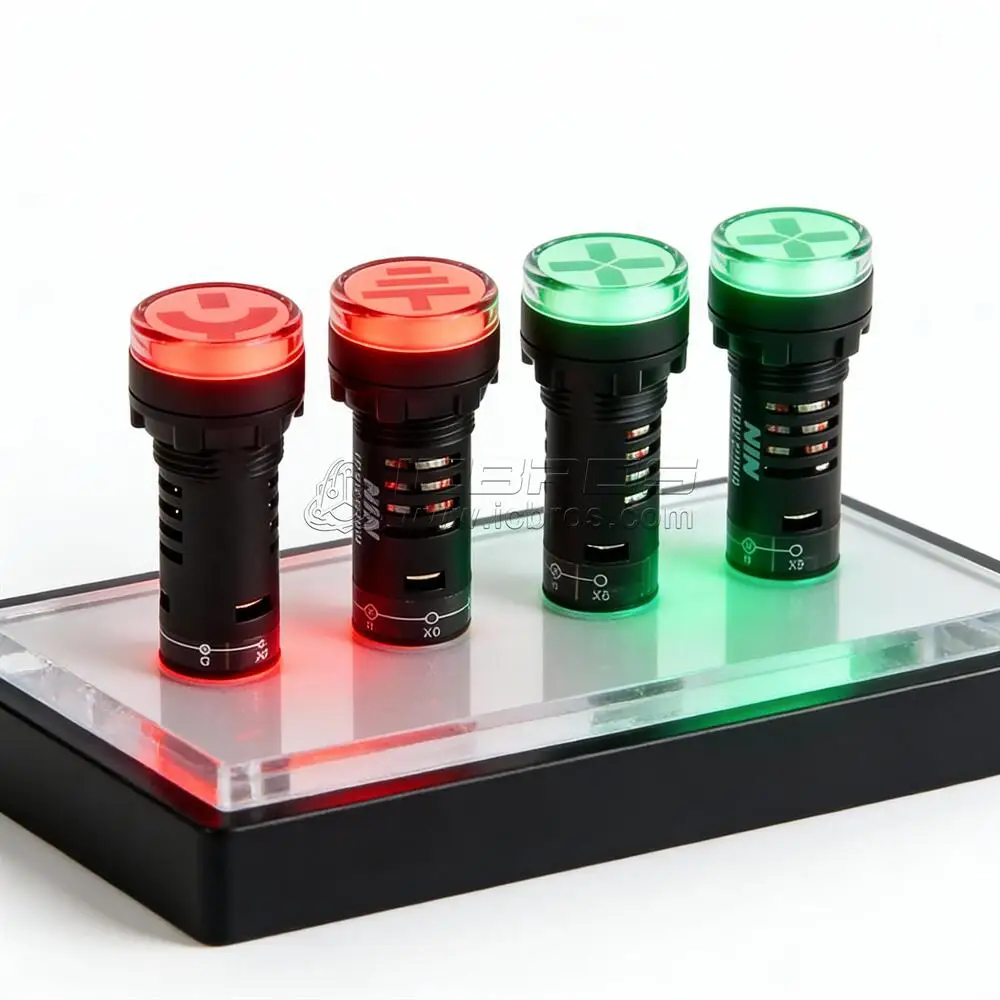 5pcs/lot AD16-22SS Red Green Dual Color LED Power Signal Light AD101-22SS 12V 24V 110V 220V 380V Working Prompt Indicator Light