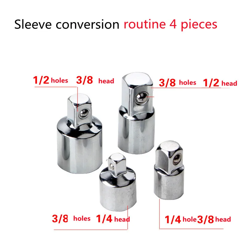 6pcs Ratchet Wrench Socket Converter Sleeve Head Adapter 1/2 \