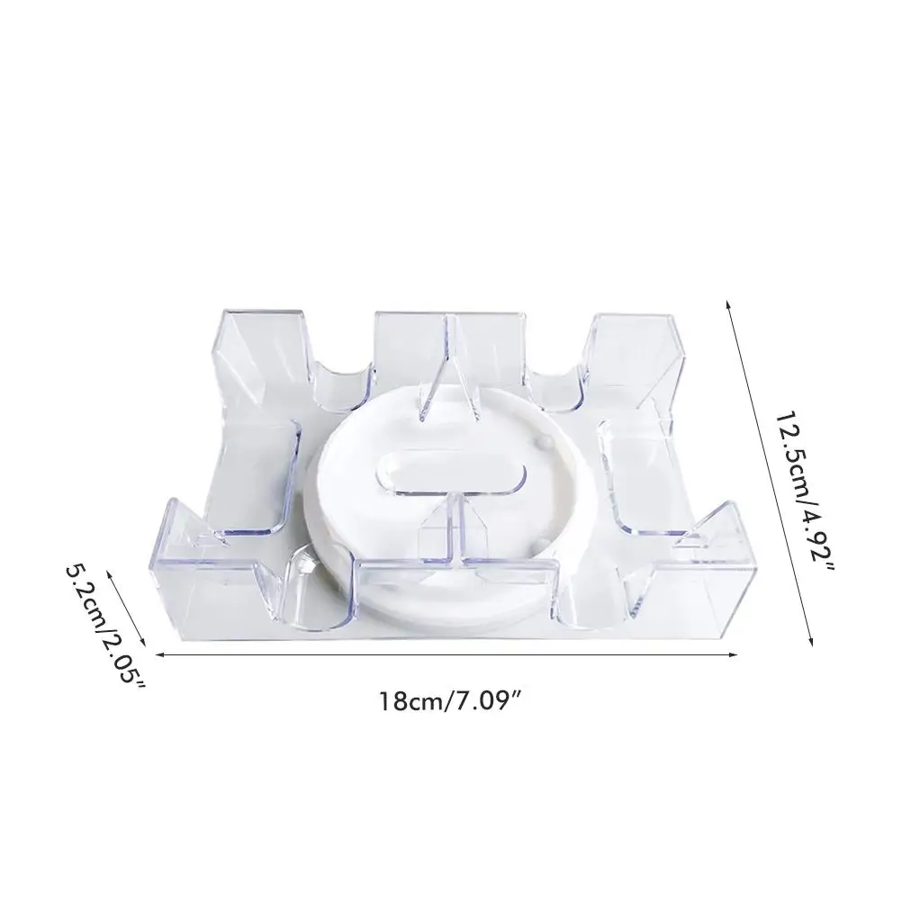 

2 Deck/6 Deck Rotating Card Tray Convenient Playing Card Holder Clear Card Game Organizer Playing Card Holder