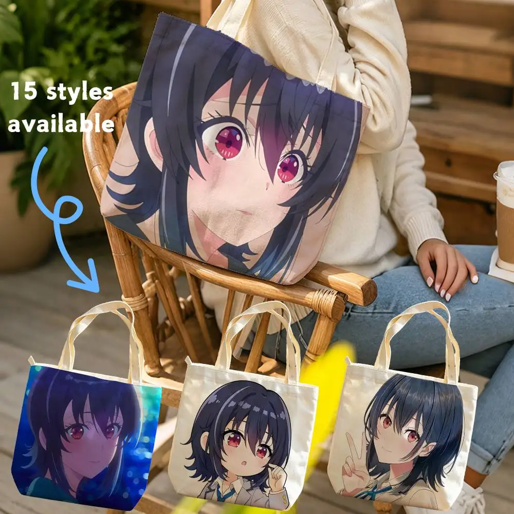 Umi Asanag Anime Shark GIRL Waterproof Lined Canvas bags suitable for going to class, shopping, gifts, and commuting