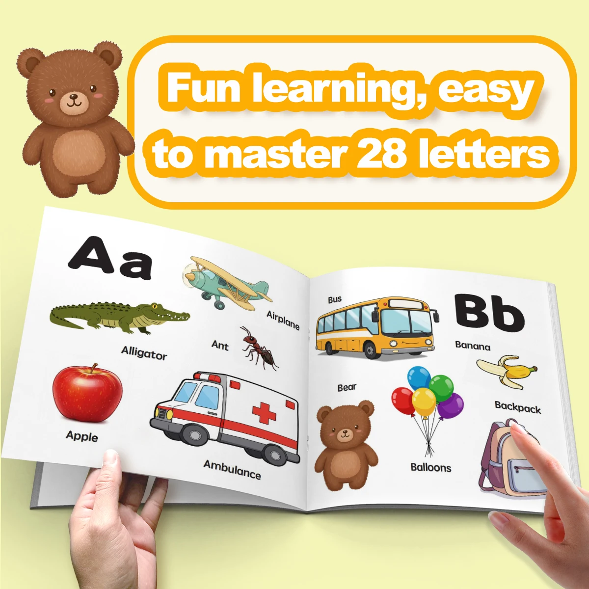 Toddler Alphabet Learning Book Letter Tracing Workbook Cartoon Design Parent Child Activity Book Fun Brain Game Kids Gift