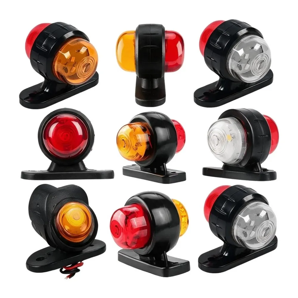 2PCS Truck Side Light Width Light Dual Color Universal for Truck Warning Light Safety Light Indicator Lamp Car Signal LED News