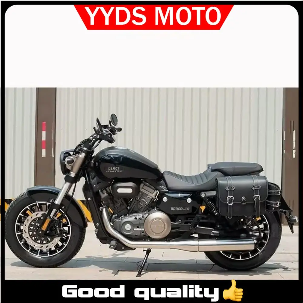 Suitable for Benda ROCK300/125 motorcycle side bag modified accessories leather bag canvas  quick release waterproof