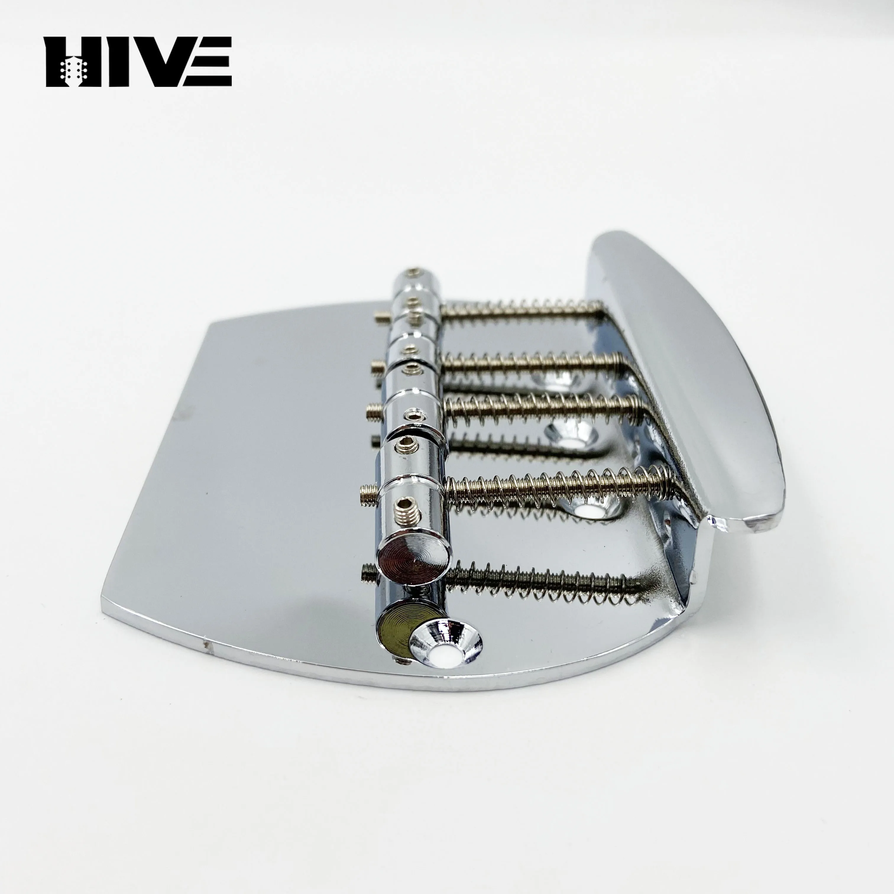 PB JB Bass Bridge 4-string Semi-Circular Rear Folded Edge Large Bass Bridge Straight Bridge Metal Electric Guitar Tuning Plate