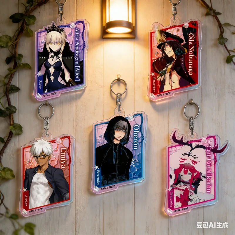 Porte-clés en acrylique Fate/Grand Order Berserker Rider Lancer, pendentif pour sac à dos, objet de collection, cadeau pour amis et festivals
