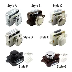 Push Button Latch Lock Drawer Knob, Professional Keyless Cupboard Lock Cabinet Latch Lock for Motorhome Yacht Van RV Home