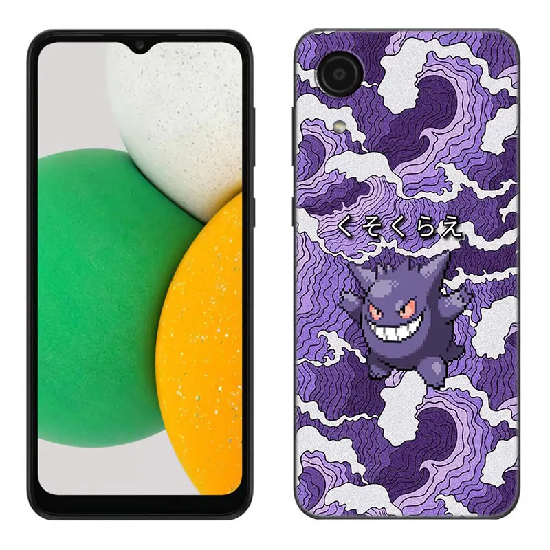 G-Gengar Cute Black Silicone Phone Case For Samsung Galaxy A01 A03 Core A04 E A02 A05 A10 A20 A21 A30 A50 S A6 A8 Plus A7 2018