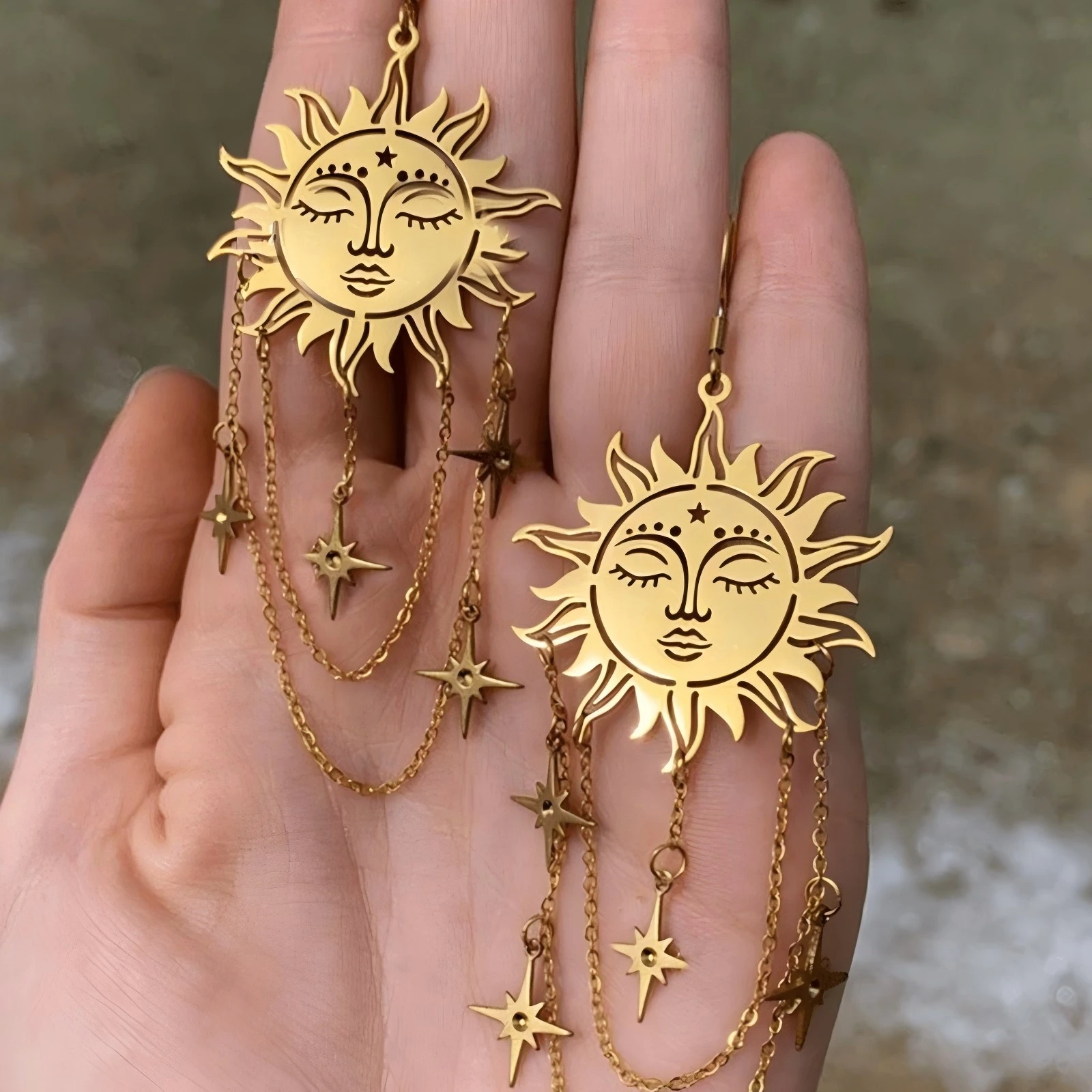 Orecchini Pendenti con Sole Tr - Tassel Earrings Boho recensione e prezzo