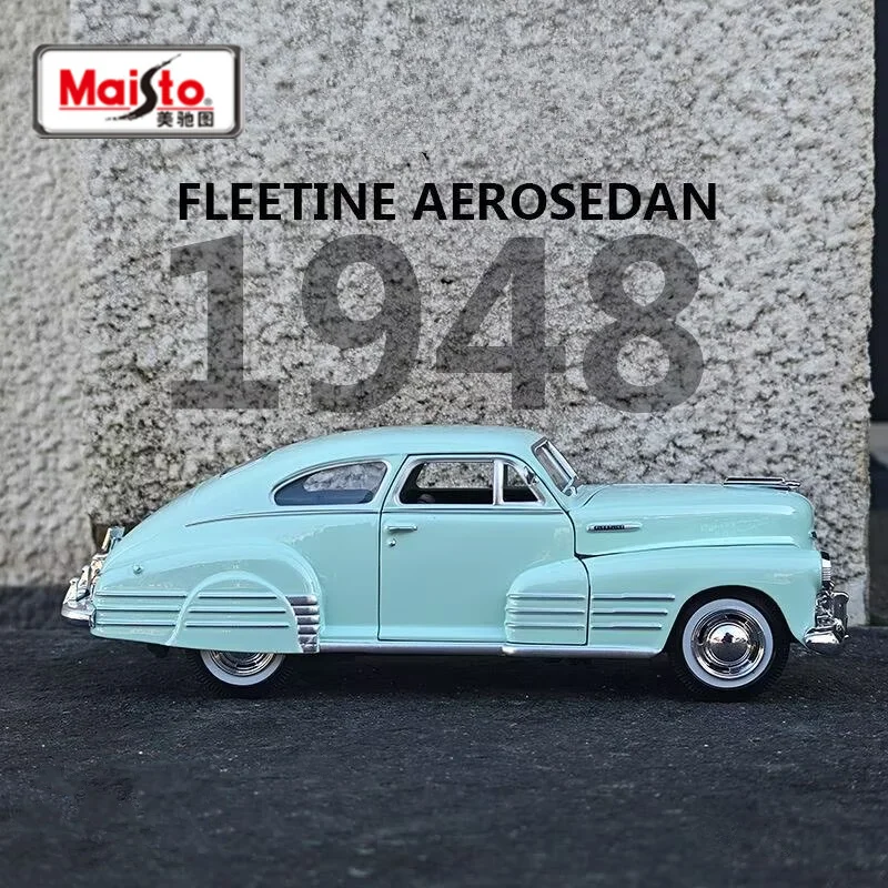 Maisto 1:24 1948 Chevrolet Fleetline Aerosedan Alloy Classic Sports Car Model Diecasts Metal Retro Vehicles Car Model Kids Gifts