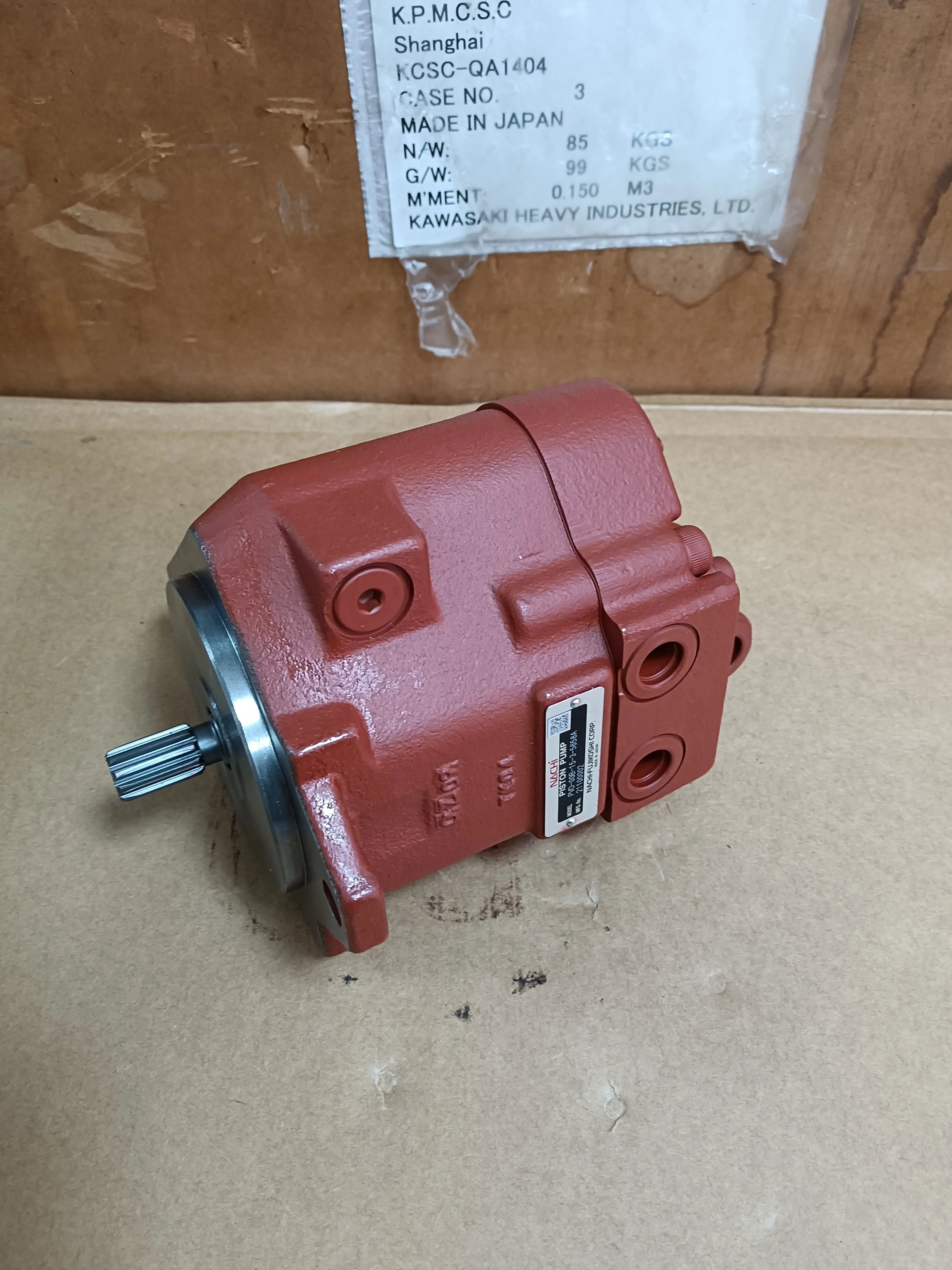 mini excavator Nachi hydraulic pump PVD-00B-15