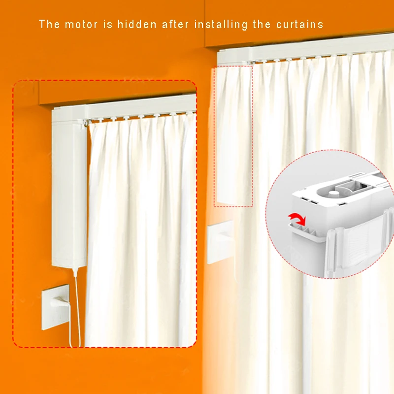 The Latest Generation Tuya WiFi Smart engine Motorized Curtain Rail Track Intelligent Curtain motor Support Alexa Google Alice