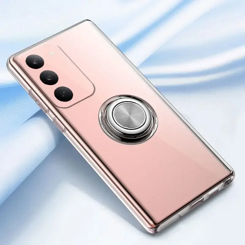 

Auroras For Redmi 15 4G 5G 15C Cover With Holder Ring Original Clear Soft Silicone Shell For Redmi 15 4G 5G 15C Phone Case