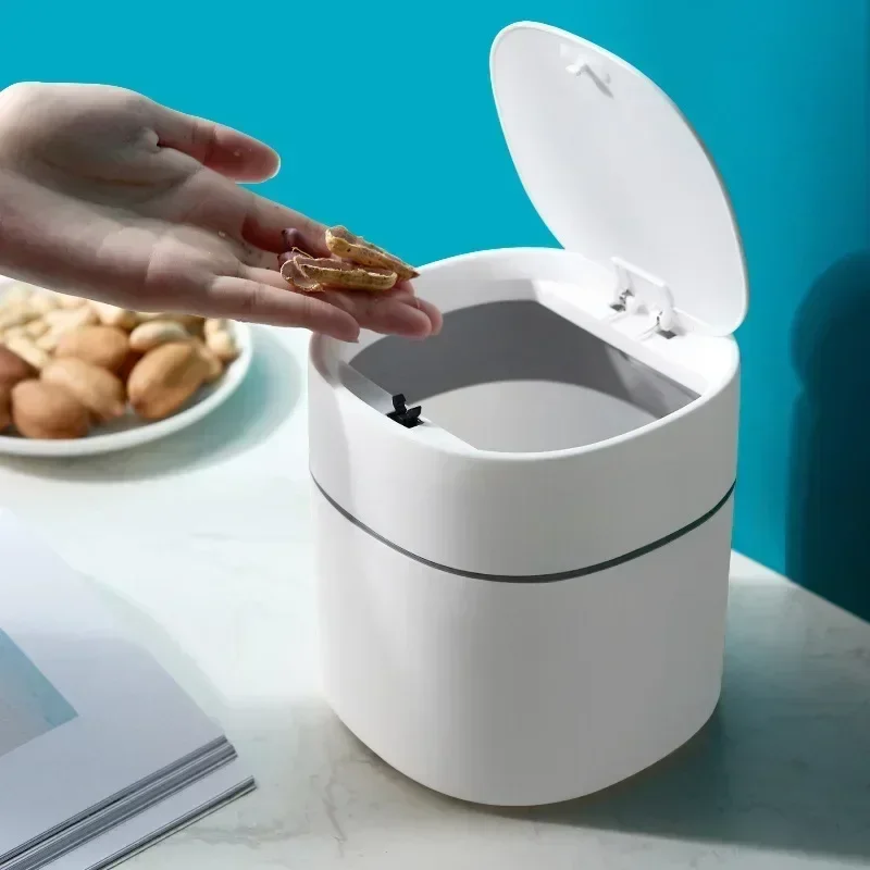 

Mini Small Waste Bins Desktop Garbage Basket Home Table Plastic Trash Can Office Supplies Dustbins Sundries Barrel Box Trash can