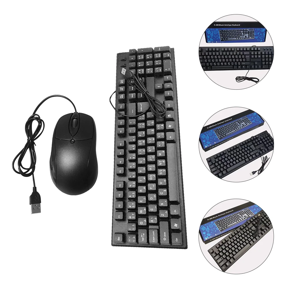 

Keyboard Mouse Combo Usb Powered Silent Computer Accessory Modern Simple Set For Home Office Use Quiet Keyboard With Mouse For